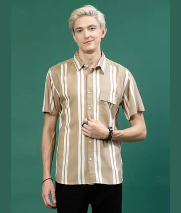 Rigo Rayon Slim Fit Printed Half Sleeves Men's Casual Shirt - Black ( Pack of 1 )