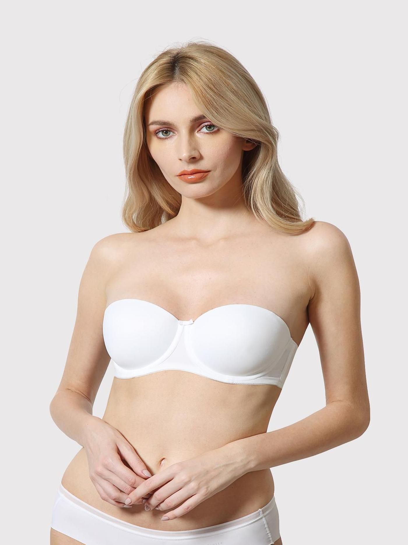 Off Shoulder Strapless Underwire Support Top Less Bra