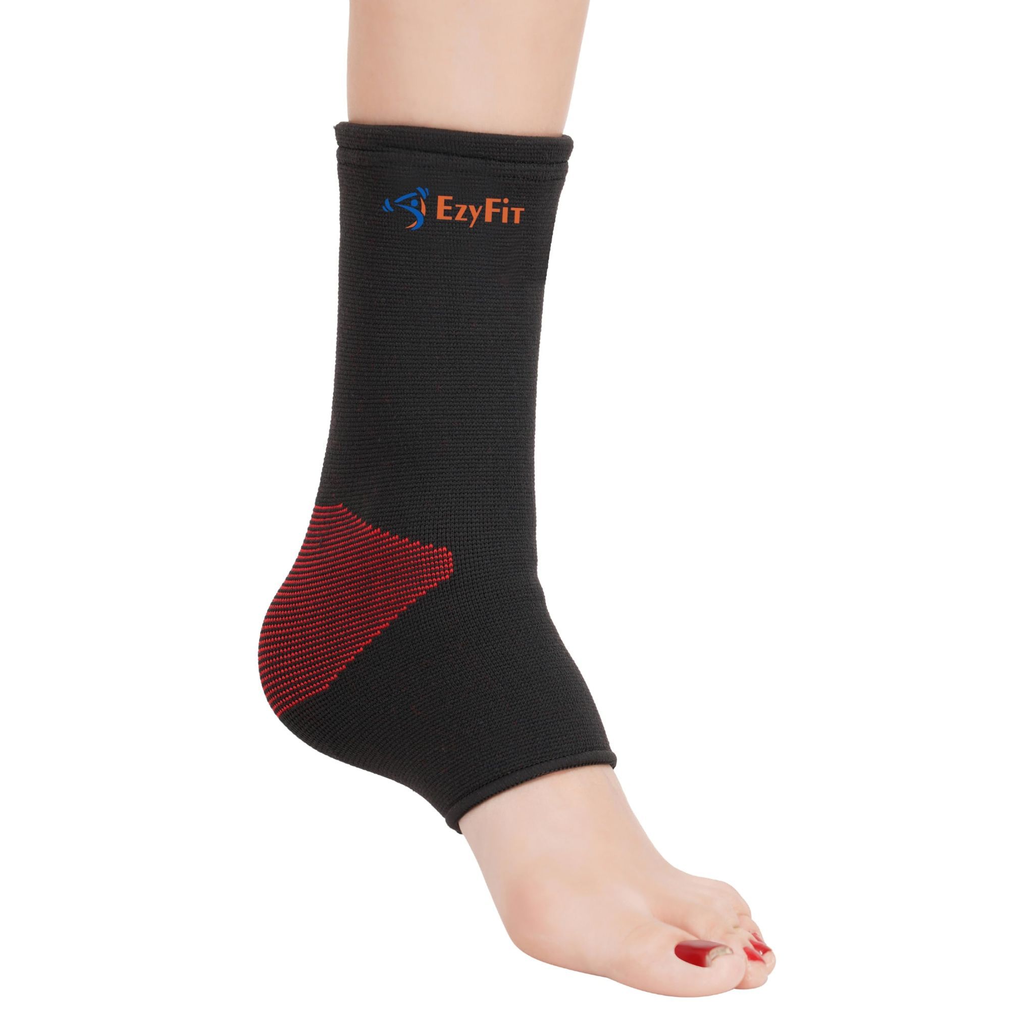 EZYFIT Ankle Support for Pain Relief | Ankle Protector for Men & Women, for Heel Pain Relief, Ankle Support & Plantar Fasciitis - Pack of 2