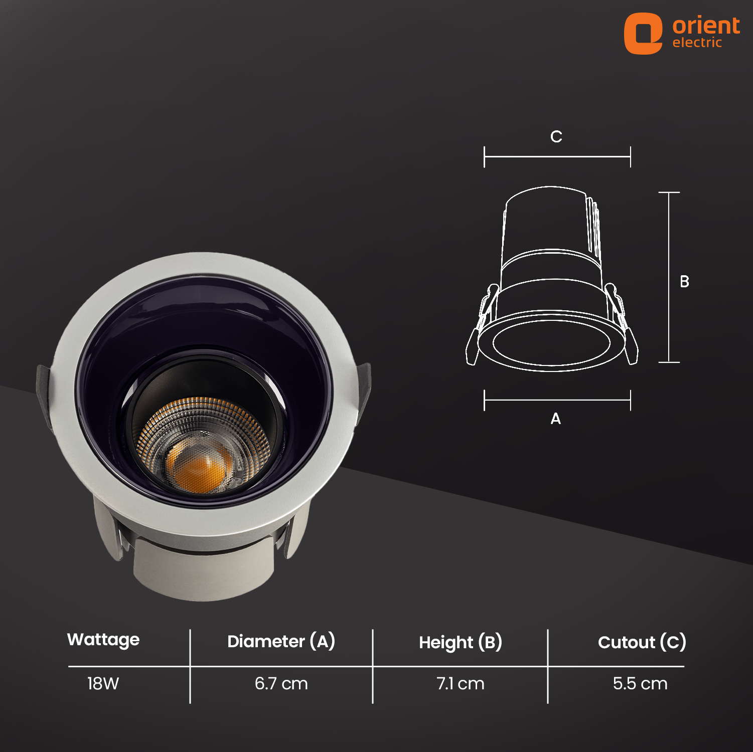 Prism Twist Cob LED Downlighter Round Prism Twist Cob LED Downlighter Round - 18W / Cool White