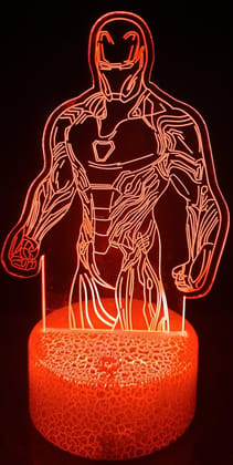 3D Acrylic Illusion Lights Iorn Man| 16colors Touch & Remotecontrol| Battery & USB type