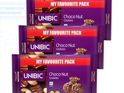 UNIBIC Choco Nut My Favourite Pack Cookies (900 g, Pack of 3)