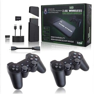 Retro Game Stick M9 (2025 Upgrade) Plug & Play, 20,000+ Games, 4K HDMI, 64GB, 2 Wireless Gamepads, Perfect for Kids