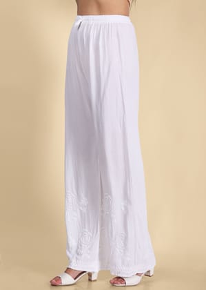 Nazneen Rayon Flared Plazo Gulab Pattern