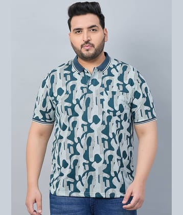 AUSTIVO Pack of 1 Cotton Blend Regular Fit Printed Half Sleeves Men's Polo T Shirt ( Multicolor )