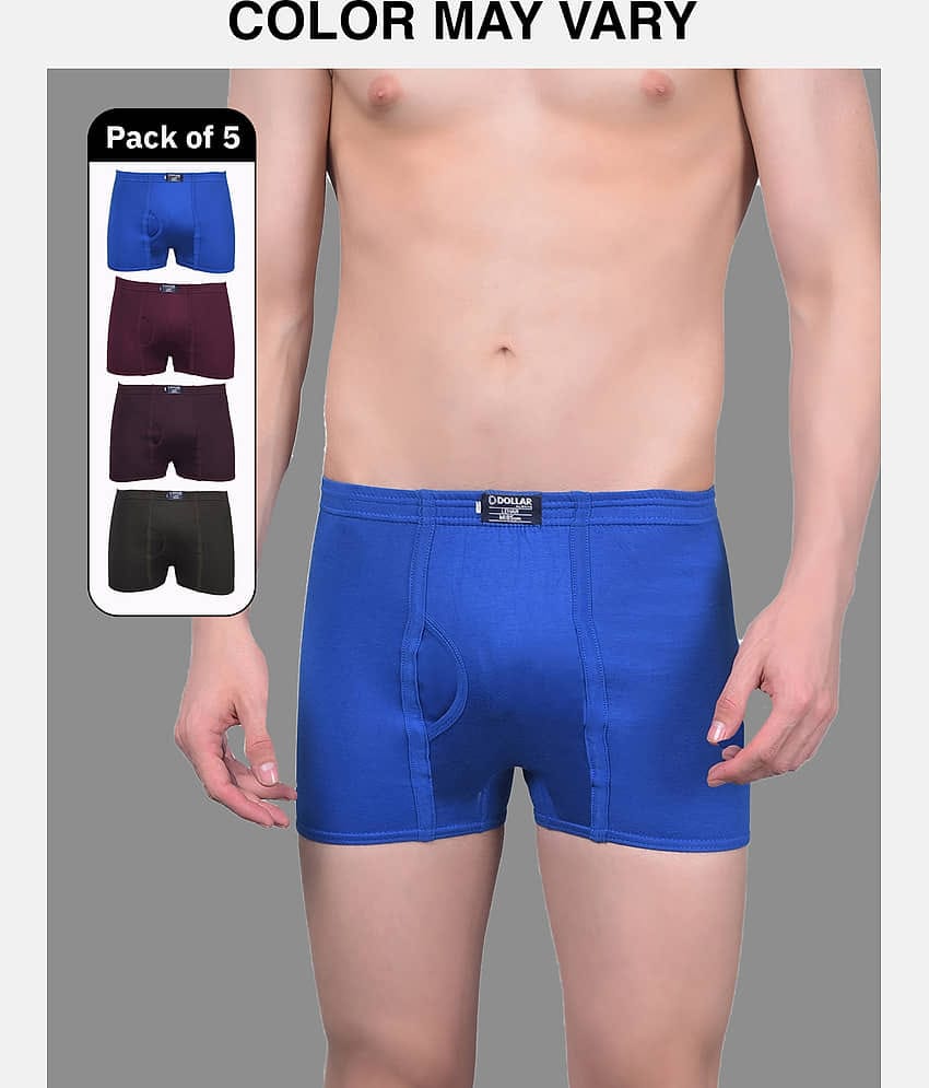 Pack of 5 Dollar Multicolor MLHTR-01-AST2-PO5 Cotton Men's Trunks
