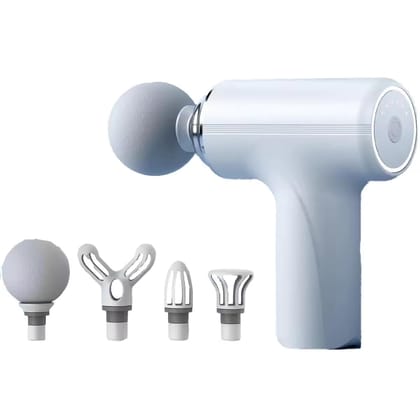 Mini Massage Gun Deep Tissue Portable 6 Speeds Handheld Muscle Massager with 4 Massage Heads 1800mAh Battery And Type-C Charging for Muscle Pain Relief Recovery (MultiColor) (Style 2)