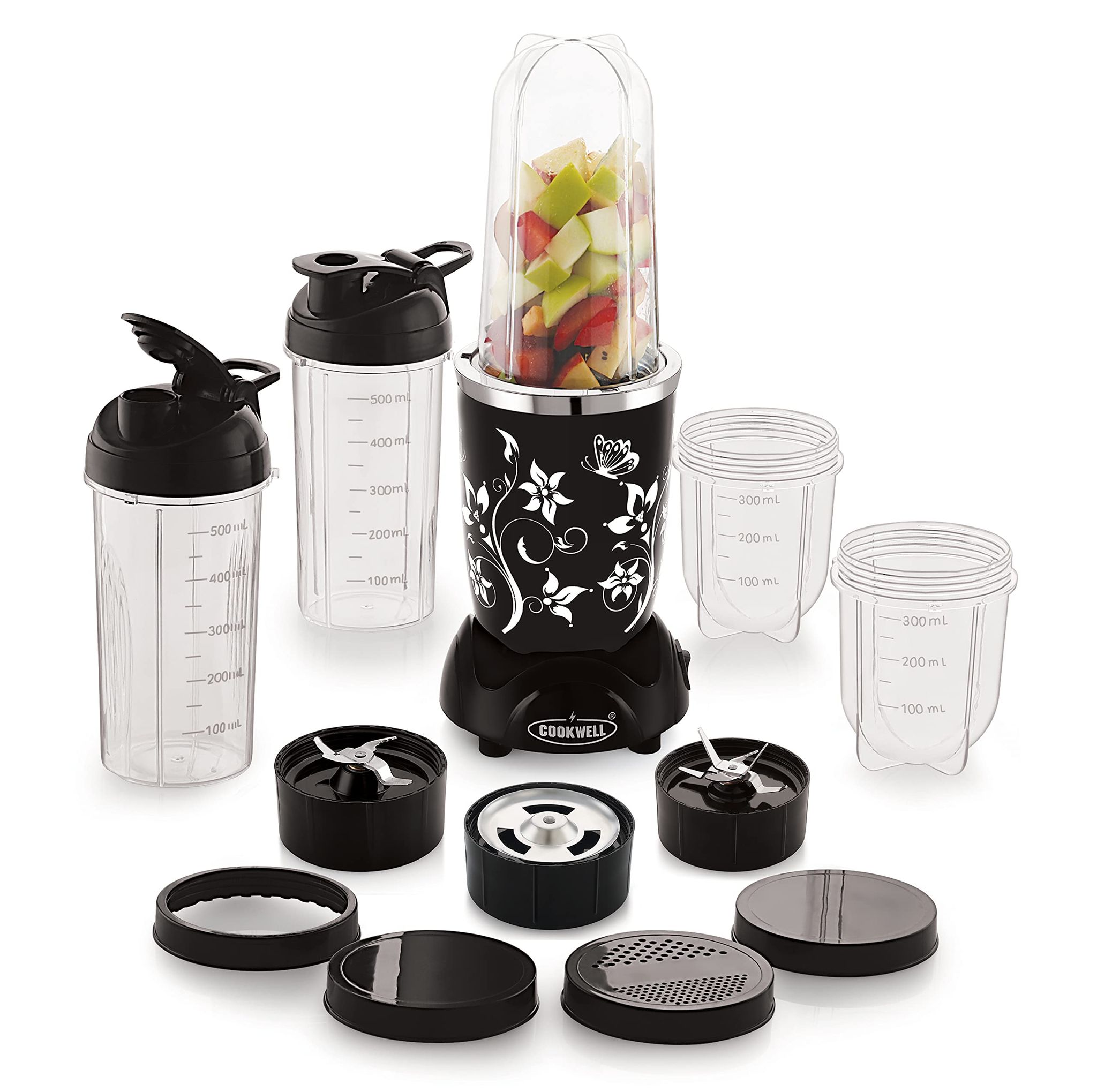 Cookwell Nutri Blender (5 Jar 3 Blade, Black) Cookwell Nutri Blender (5 Jar 3 Blade, Black) - Black / 5 Jar 2 Blade