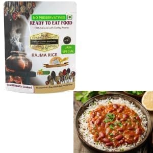 Rajma Rice (COMBO)/ (JAIN SPECIAL/ NO ONION NO GARLIC) INDIAN KHANA KHAZANA Ready to eat | No Added Preservative and Colours / Serve Hot Anytime Anywhere with our Disposable-Cooker inside the Pack/ Indian Tasty Flavour Ready to Eat Food Rajma Rice (COMBO)/ (JAIN SPECIAL/ NO ONION NO GARLIC) INDIAN KHANA KHAZANA Ready to eat | No Added Preservative and Colours / Serve Hot Anytime Anywhere with our Disposable-Cooker inside the Pack/ Indian Tasty Flavour Ready to Eat Food