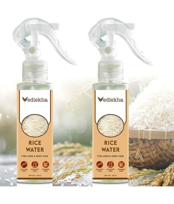 Vedlekha Rice Water Hair Spray For Hair Shine, Anti Dandruff Hair Sprays 200 mL Pack of 2