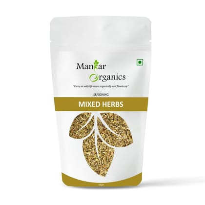 ManHar Organics Dried Mixed Herbs Seasoning: 1Kg (Mix of oregano, basil, thyme, rosemary, parsley, chilli flakes, garlic powder) (Mixed herbs, 1Kg)