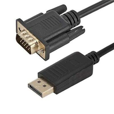 DisplayPort Male to VGA Male Adapter, Connector, Gold-Plated Cord Cable 1080p for Monitor, Desktop,Laptop,PC,HDTV and Projector Displays (1.5 Meter) DisplayPort Male to VGA Male Adapter, Connector, Gold-Plated Cord Cable 1080p for Monitor, Desktop,Laptop,PC,HDTV and Projector Displays (1.5 Meter)