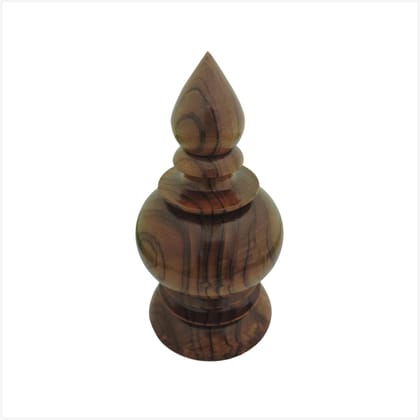 Wooden Kalasam Polished (2.5 x 5 Inch) - Medium Size 2.5 Inch Diameter � 5 Inch Height - Natural Design - Traditional Wood Pooja Kalash for Home Temple - ??? ???? - ???? ???