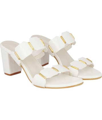 Shoetopia - White Women's Sandal Heels