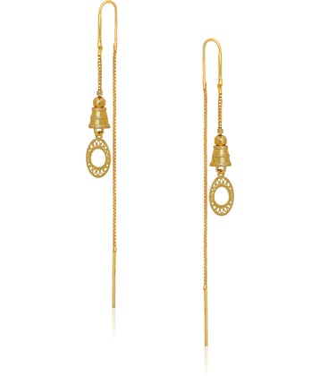LUV FASHION Golden Ear Chain Earrings ( Pack of 1 )