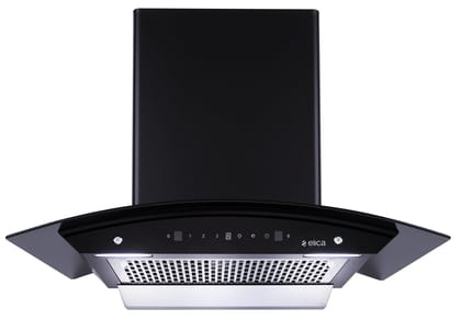 Elica 75cm 1350 m3/hr Filterless Autoclean Kitchen Chimney with 15 Years Motor & 5 Years Comprehensive Warranty | WDFL 750 HAC LTW MS NERO | Touch + Motion Sensor Control | Black Elica 75cm 1350 m3/hr Filterless Autoclean Kitchen Chimney with 15 Years Mo