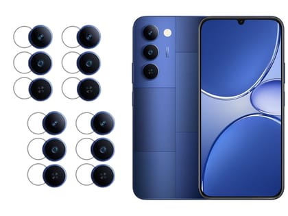 ISAAK Back Camera Lens Protector compatible for Realme P4 Lite 5G (Pack of 4)