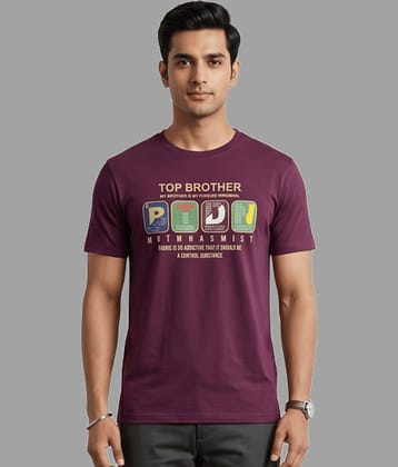Dollar Men Cotton Blend Regular Fit Printed T-Shirt ( Dark Grey )