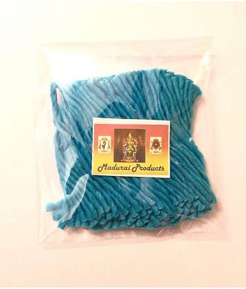 Madurai Products Blue WICKS THIRI Batti Long Cotton Wicks or Diya Batti Navratri Special Jyoti Batti Pack LENGTH 9CM X HEIGHT 9CM   X 5MM WIDTH - 108 PIECES