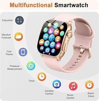 Smart Watch for Men & Women with Heart Rate Monitoring, Activity Tracking, Sleep Monitoring, Call Notification, Alarm, IP67 Waterproof & Fitness Features
