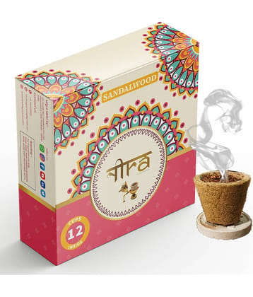 Nira Fragrances Havan Cups Chandan 12 Pieces ( Pack of 1 )