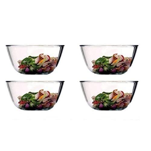 Femora Borosilicate Glass Microwave Safe All-Purpose Mixing Bowl,700 ML, Set of 4