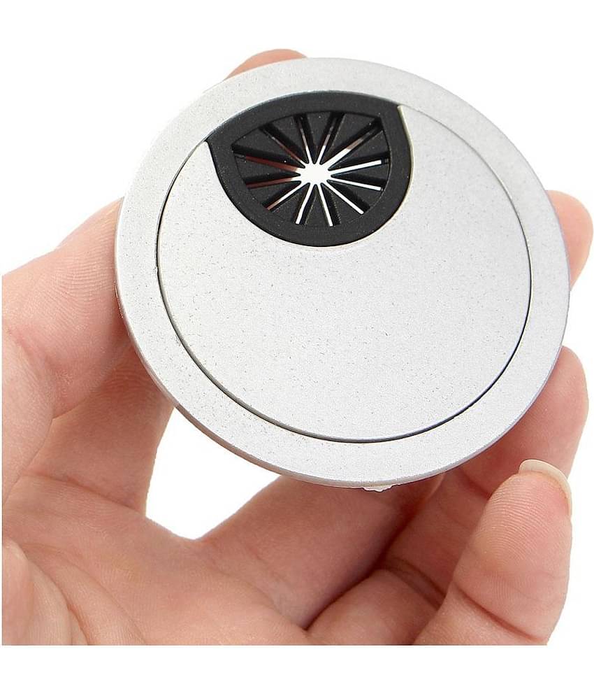 50mm Computer Desk Table Grommet Cable Port Wire Hole Cover Easy Install Silver