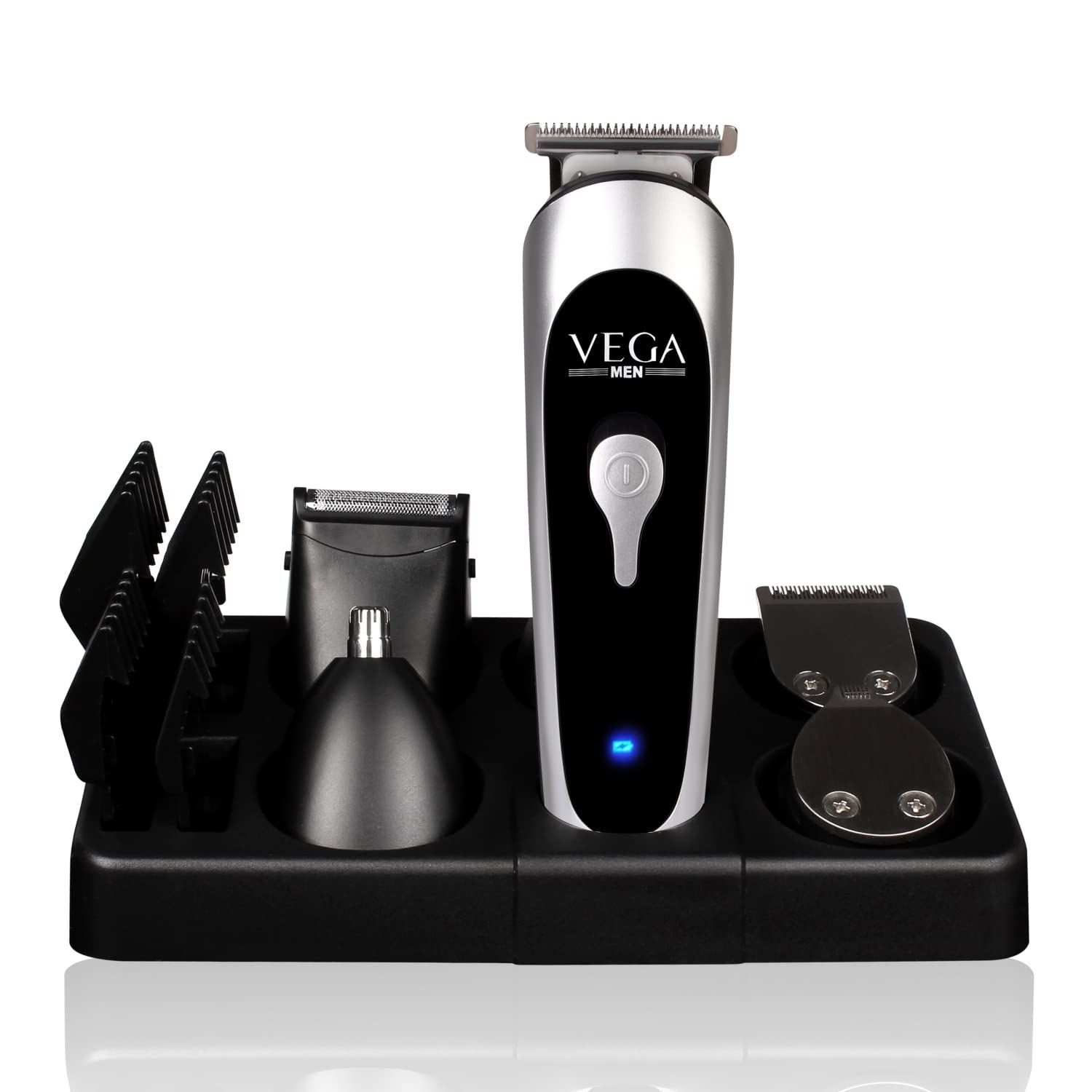 VEGA Men 10-in-1 EZY Multi-Grooming Set with Beard/Hair Trimmer, Nose Trimmer & Body Groomer And Shaver, (VHTH-22)