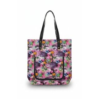 rose floral printed tote bag for womens