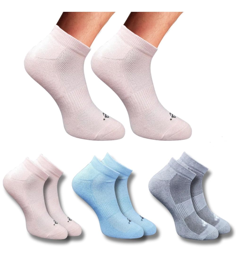 3_Pair Set Unisex Casual Cotton Printed Low Cut Socks (Multicolor)
