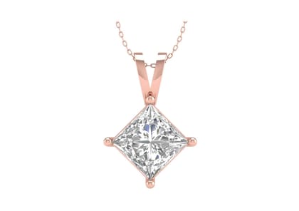 Classic Princess Solitaire Necklace