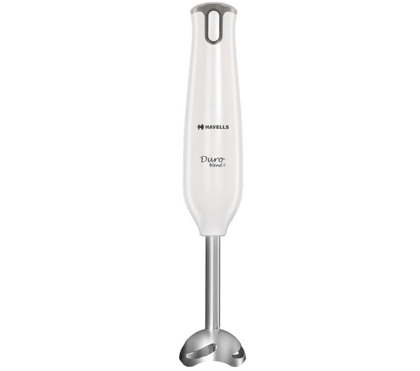 Havells Duro Blend 300 W Hand Blender | Low Noise Copper DC Motor | Rust-Free 304 SS Blades | Double Wall |Detachable Stem | 2 Speed Settings | Double Bush Technology | 2 Years Warranty 