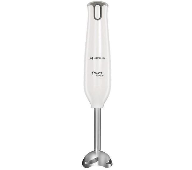 Havells Duro Blend 300 W Hand Blender | Low Noise Copper DC Motor | Rust-Free 304 SS Blades | Double Wall |Detachable Stem | 2 Speed Settings | Double Bush Technology | 2 Years Warranty 