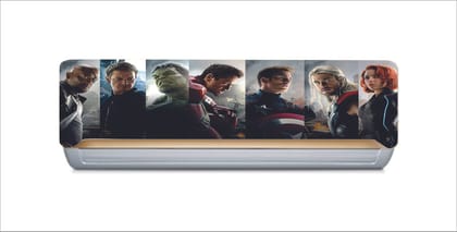 DreamKraft Decorative Super Heroes AC Sticker (Multicolor PVC Vinyl, 30cm X 91cm)