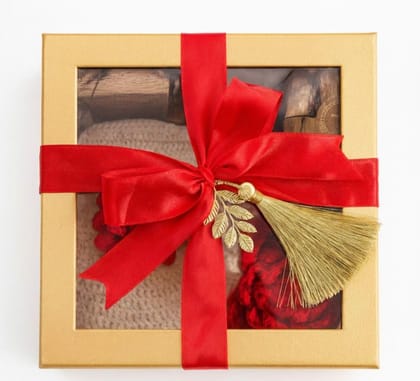 Rareity Wedding Gift Set with Hand Crochet Roses | Wooden Cask Ittar | Gold Tassel & Red Ribbon Bow | Unique Gift for Women and Men | Luxury Gift Wrapped Box | Anniversary, Birthday, Wedding, Favors Rareity Wedding Gift Set with Hand Crochet Roses | Wooden Cask Ittar | Gold Tassel & Red Ribbon Bow | Unique Gift for Women and Men | Luxury Gift Wrapped Box | Anniversary, Birthday, Wedding, Favors