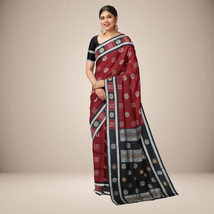 Traditional Motif Bomkai Silk Saree Traditional Motif Bomkai Silk Saree
