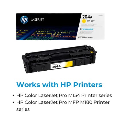 HP 204A Yellow Original LaserJet Toner Cartridge (CF512A)