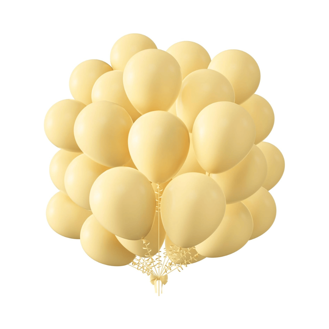 Macaron Pastel Yellow Premium Latex Balloons 10" - 50PCS
