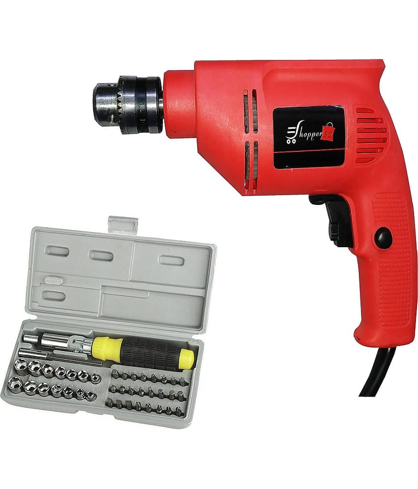 Shopper52 - DRL41PC-N 300W 10mm Corded Drill Machine with Bits