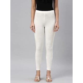 SHE PURE LUXURY WEAR Ankle Length  Ethnic Wear Legging  (White, Solid)