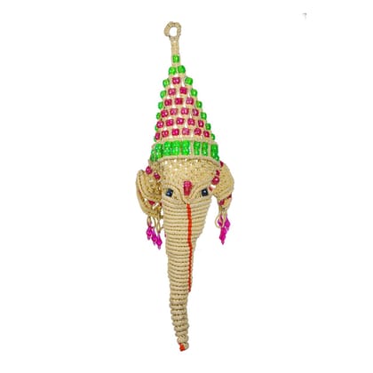 Handmade Nylon Macrame Wall Hanging Ganesh Ji for Decoration