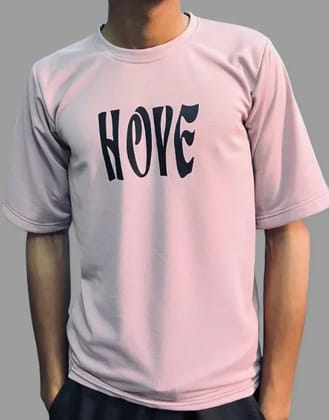 Men's Cotton T-shirt, Pink Graphic Tee, Oversized T-shirt, Casual Wear