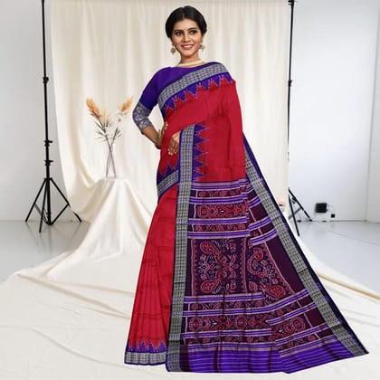 Fish Border Plain Body Khandua Silk Saree