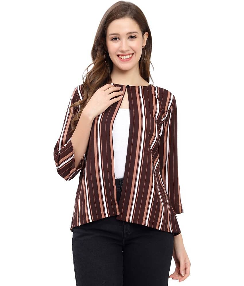 GALWIZ Crepe Shrugs - Brown Single