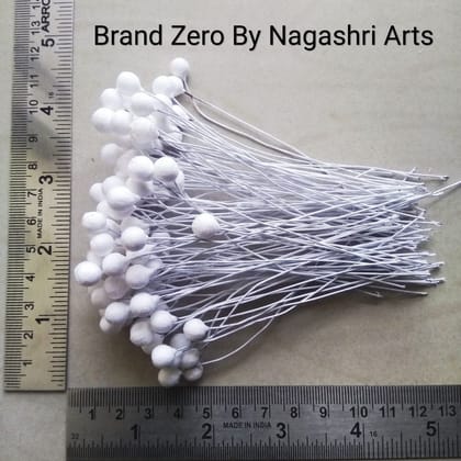 Brand Zero Round White Styrofoam Buds Pollan - 6mm