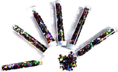 Nawani Multi Shapes Holographic Glitters for Art & Craft, Decorations, Scrapbooking and School Projects (Pack of 12 Bottles)