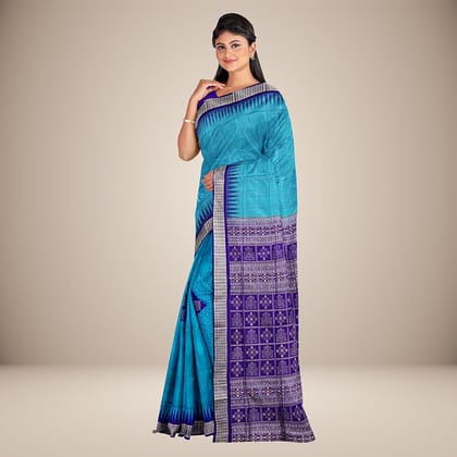 Mini Buti Temple Border Bomkai Silk Saree Mini Buti Temple Border Bomkai Silk Saree