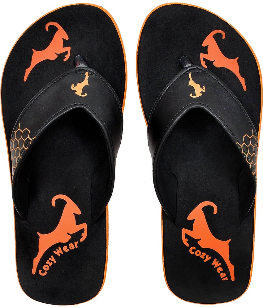 Cozy Wear - Orange Men's Thong Flip Flop