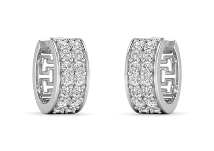 Two Line Boxed Hoop Earrings