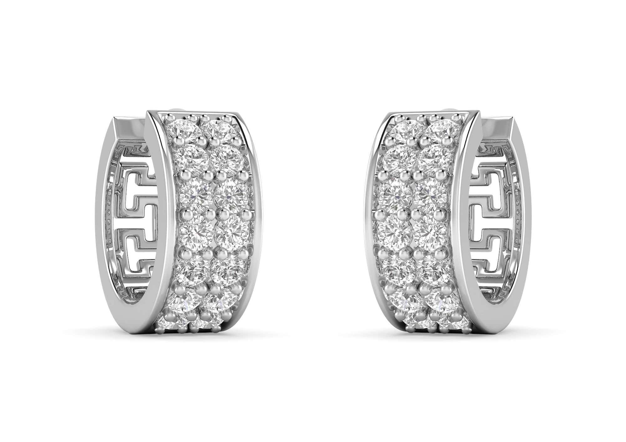 Two Line Boxed Hoop Earrings